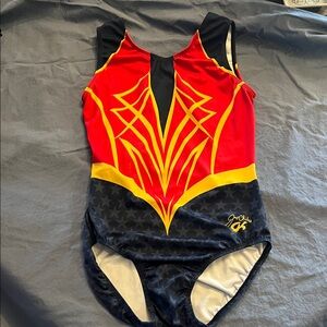 RARE GK Elite Red and Black Jordan Chiles  Gymnastics Leotard